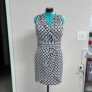 H&M Blue and Pink Sheath Midi Dress